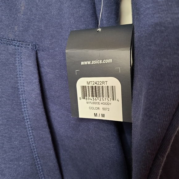 ASICS Hoodie blue and neon green - Picture 4 of 6